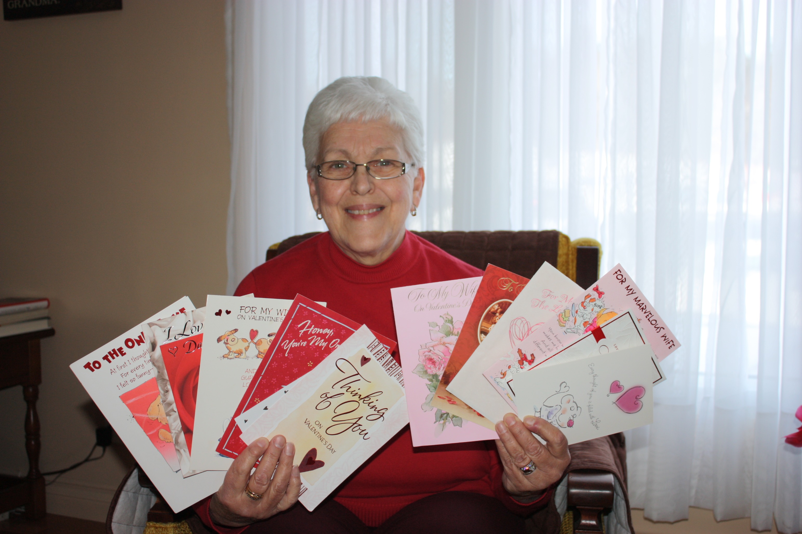 Leah Carson with her Valentine collection